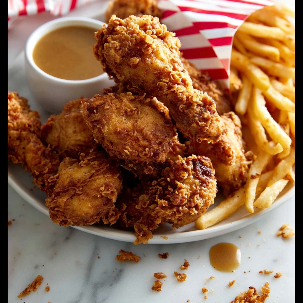 Ultra Crispy Fried Chicken with a Crunchy Craggy Coating Recipe - Recipe Image