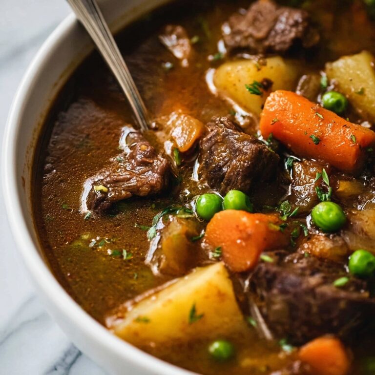 Vegetable Beef Soup with Red Wine and Mushrooms Recipe