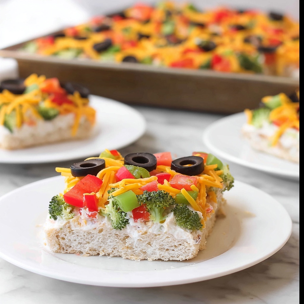 Crescent Roll Veggie Pizza Recipe - Recipe Image