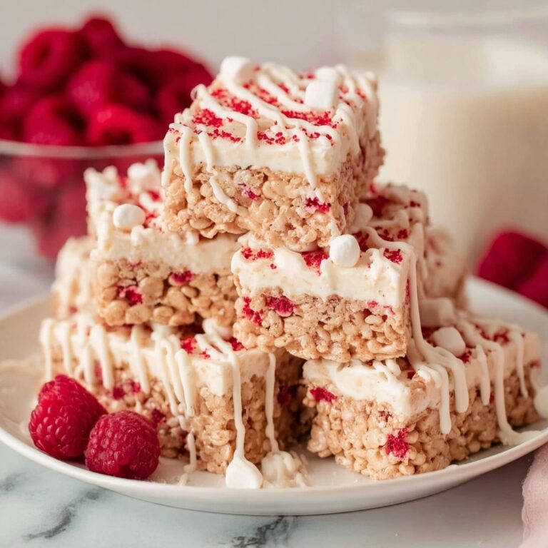 Raspberry White Chocolate Valentine Rice Krispies Treats Recipe