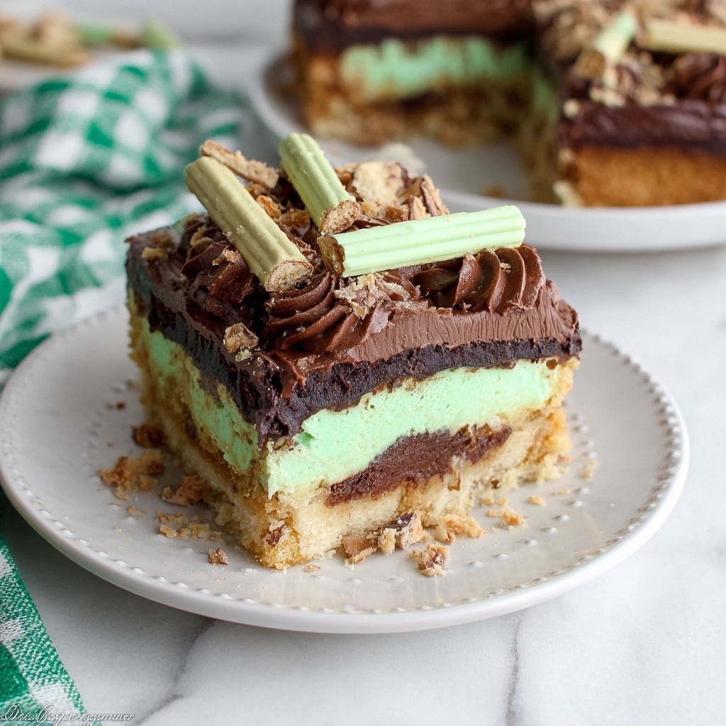 Kit Kat Chocolate Mint Cheesecake Recipe - Recipe Image
