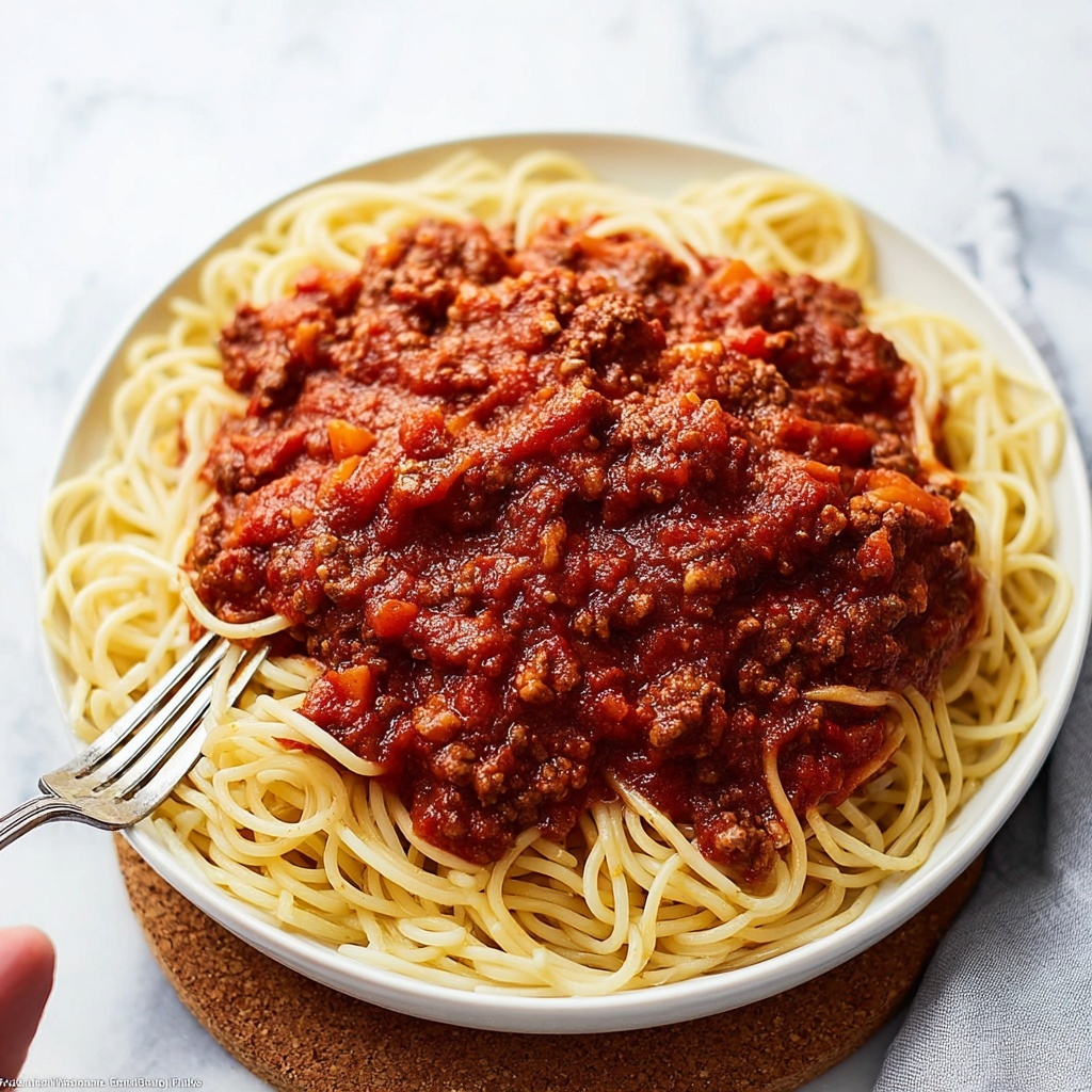 Homemade Spaghetti Meat Sauce Recipe - Recipe Image