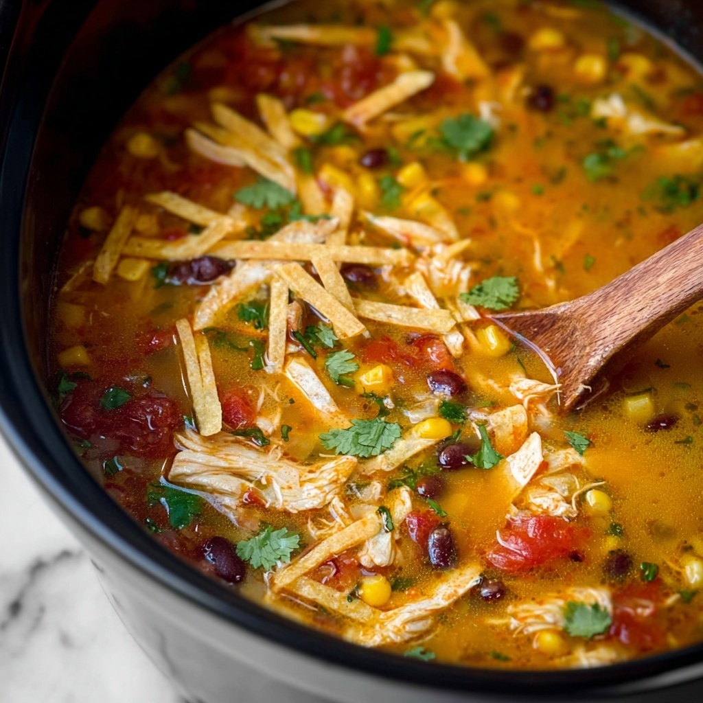 Slow Cooker Chicken Tortilla Soup Recipe - Recipe Image