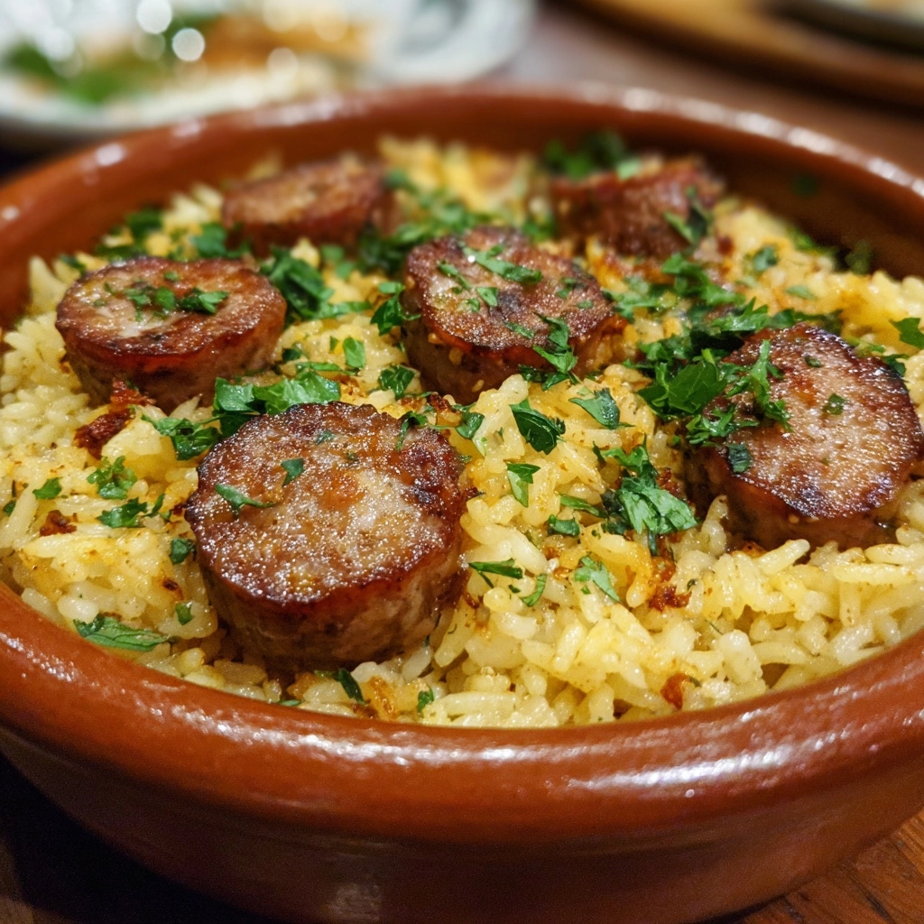 Cheesy Sausage and Rice Recipe - Recipe Image