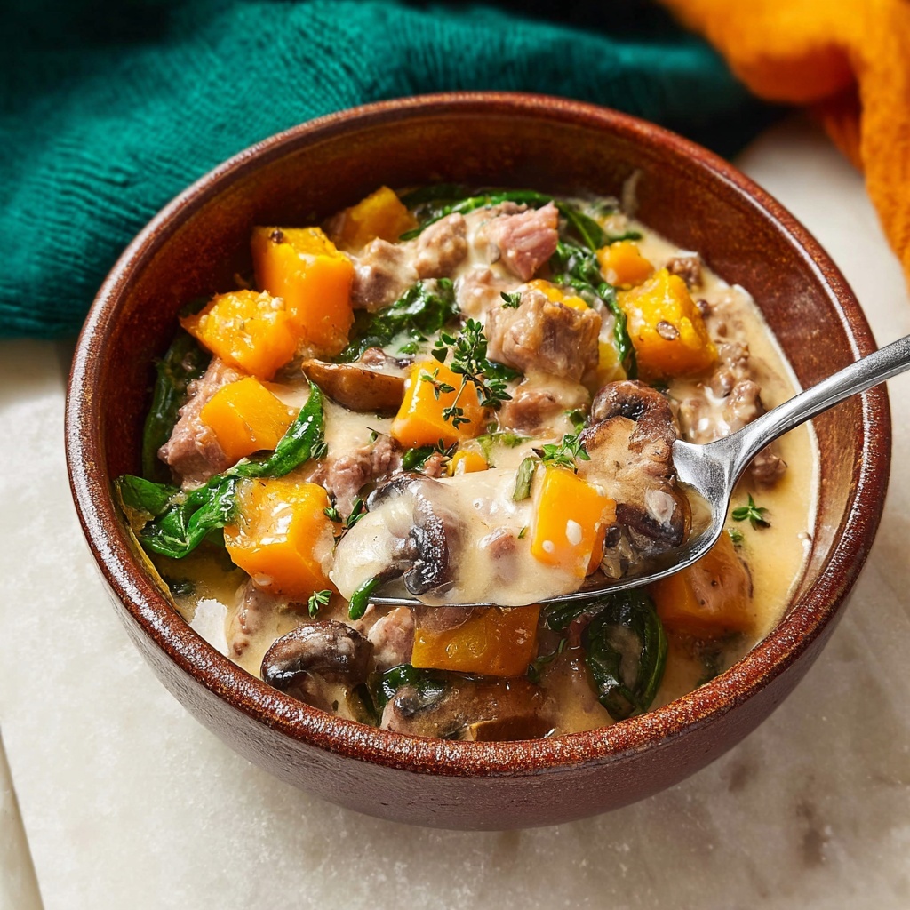 Autumn Butternut Squash and Sweet Potato Soup Recipe - Recipe Image