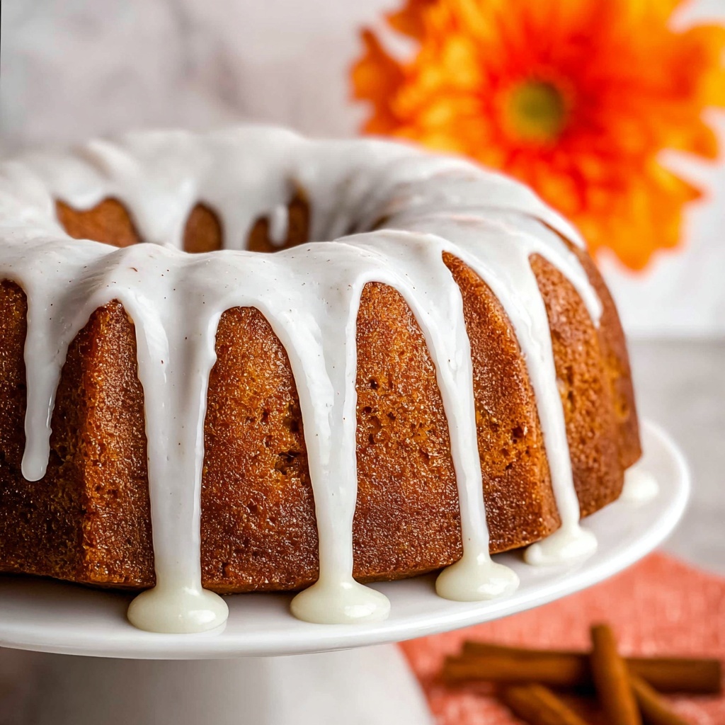 Pumpkin Bundt Cake with Spiced Glaze Recipe - Recipe Image