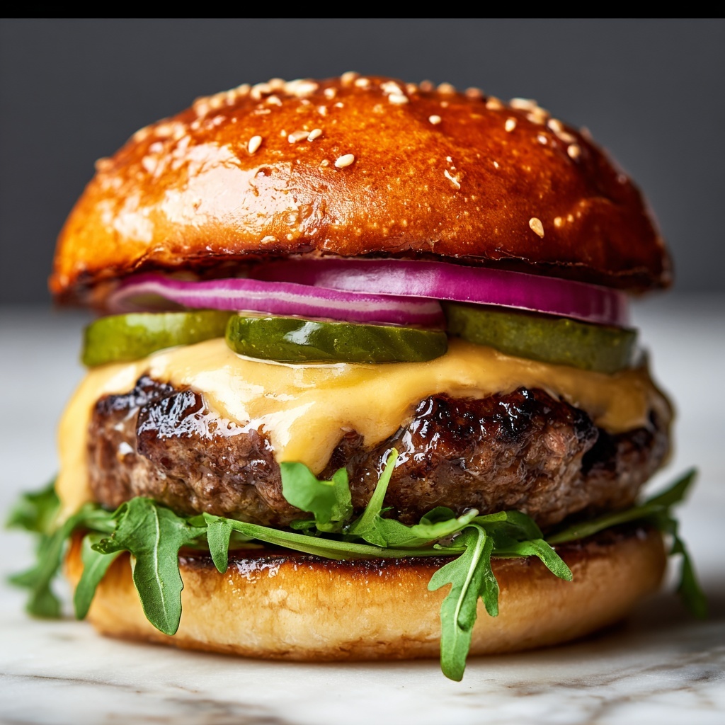 How to Make Juicy Air Fryer Hamburgers Recipe - Recipe Image