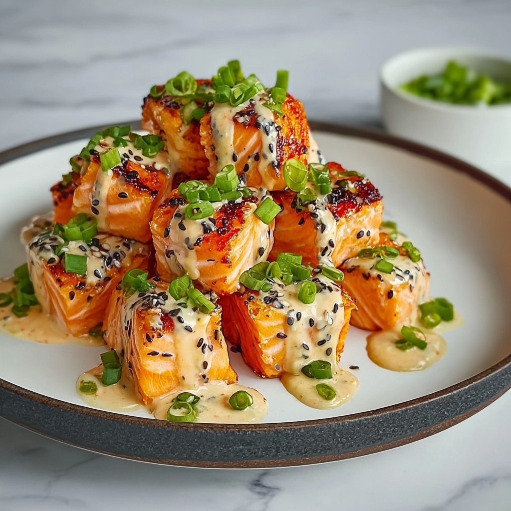 Irresistibly Crunchy Bang Bang Salmon Bites Recipe - Recipe Image