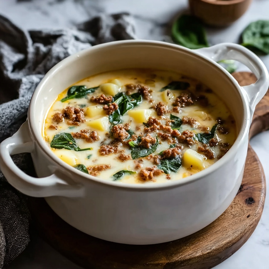 Creamy Parmesan Italian Sausage Soup for Cozy Nights Recipe - Recipe Image