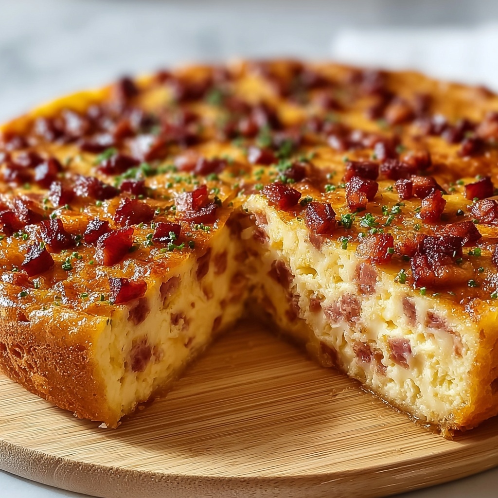 Irresistible Crustless Bacon & Cheese Quiche for Busy Mornings Recipe - Recipe Image