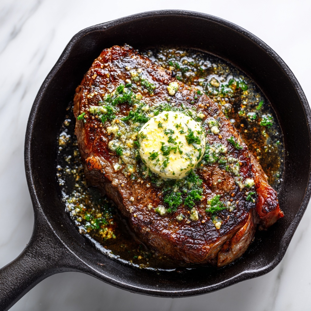 Oven-Baked Steak with Garlic Butter Recipe - Recipe Image