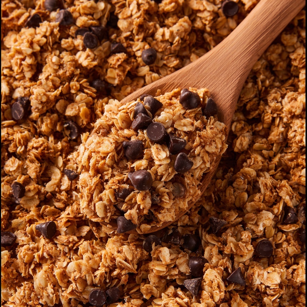 Peanut Butter Granola with Chocolate Chips Recipe - Recipe Image