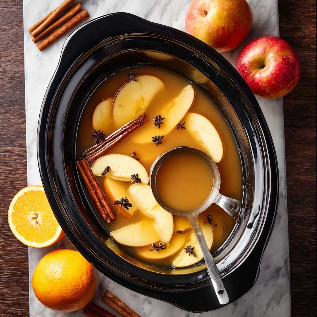Slow Cooker Spiced Apple Cider Recipe - Recipe Image