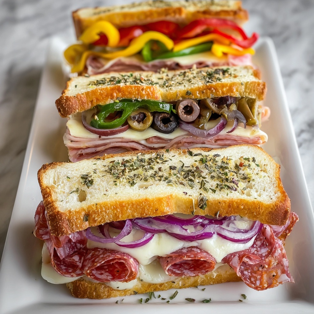 Baked Italian Grinder Sandwiches Recipe - Recipe Image