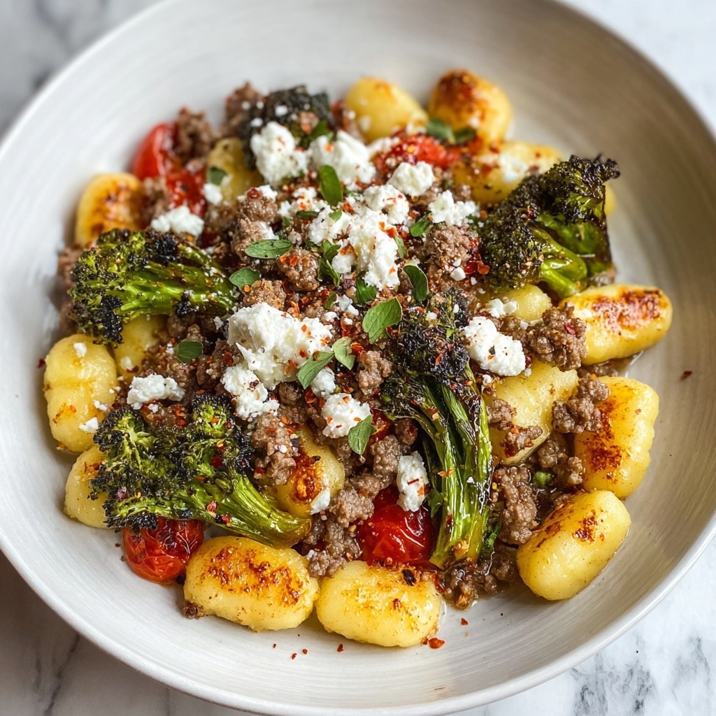 Broccoli Sausage Baked Feta Gnocchi Recipe - Recipe Image