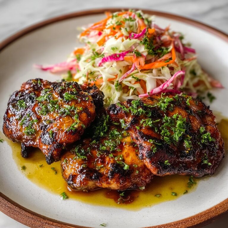 Sticky Apple Cider Chicken with Crisp Autumn Slaw Recipe
