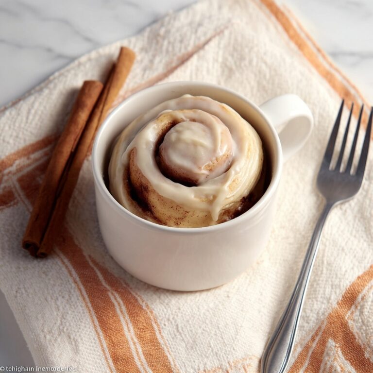 Microwave Cinnamon Roll in a Mug Recipe