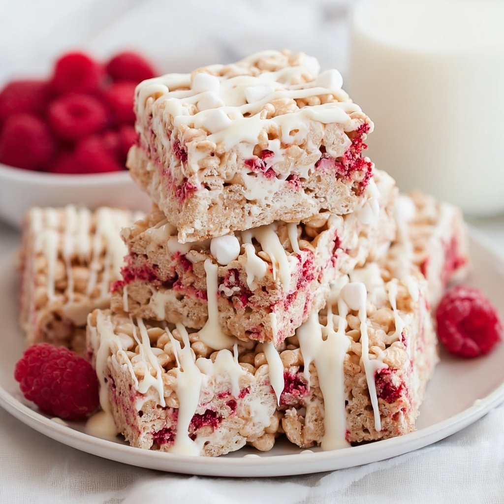 Raspberry White Chocolate Valentine Rice Krispies Treats Recipe - Recipe Image