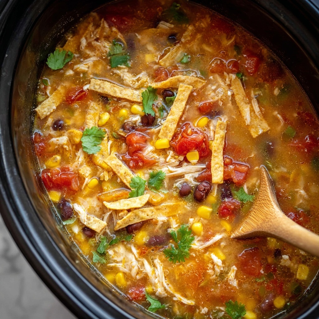 Slow Cooker Chicken Tortilla Soup Recipe - Recipe Image