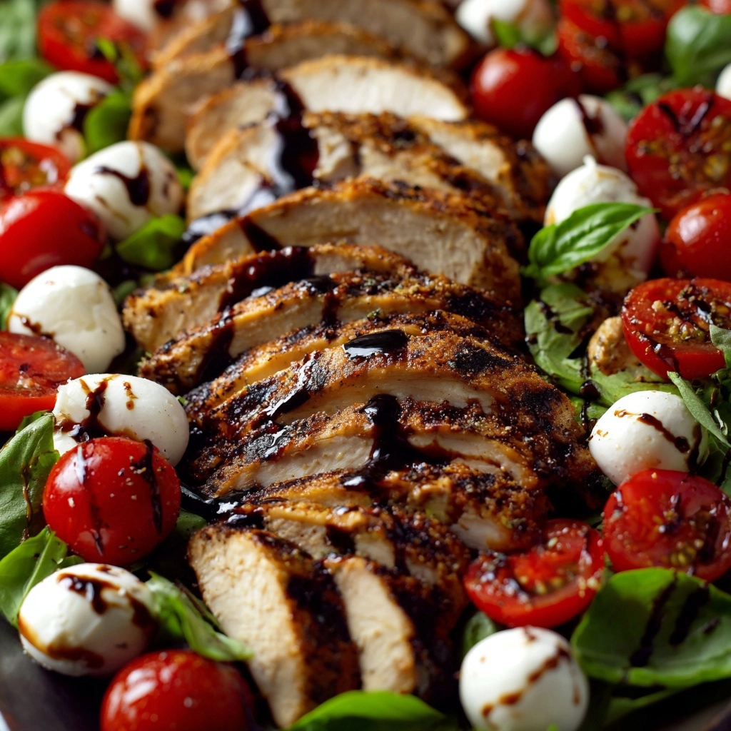 Balsamic Chicken Caprese Salad Recipe - Recipe Image