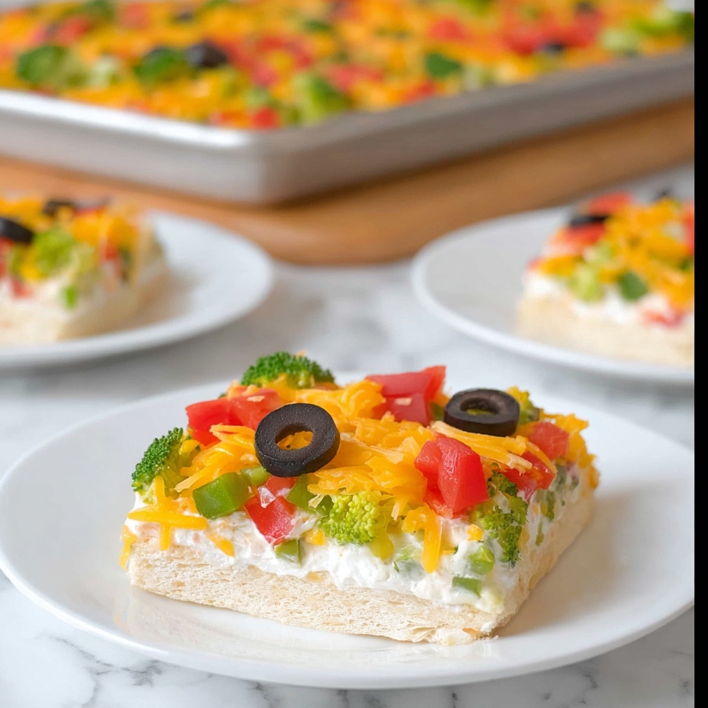 Crescent Roll Veggie Pizza Recipe - Recipe Image