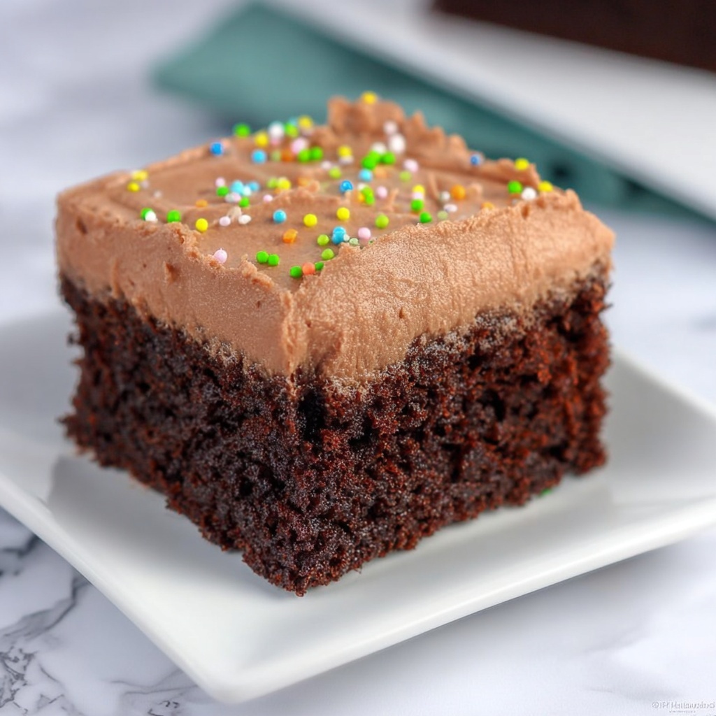 Chocolate Depression Cake - No Milk, Eggs or Butter Recipe - Recipe Image