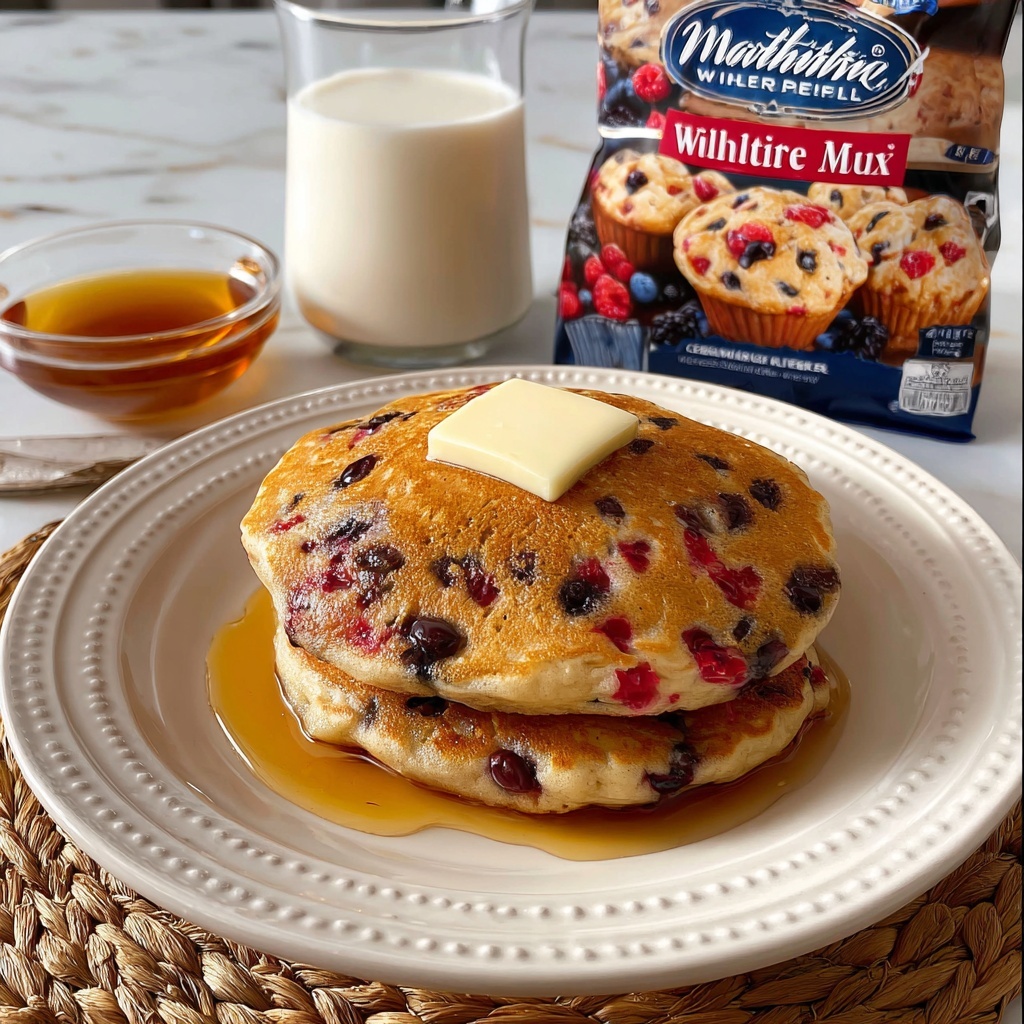 Muffin Mix Pancakes Recipe - Recipe Image