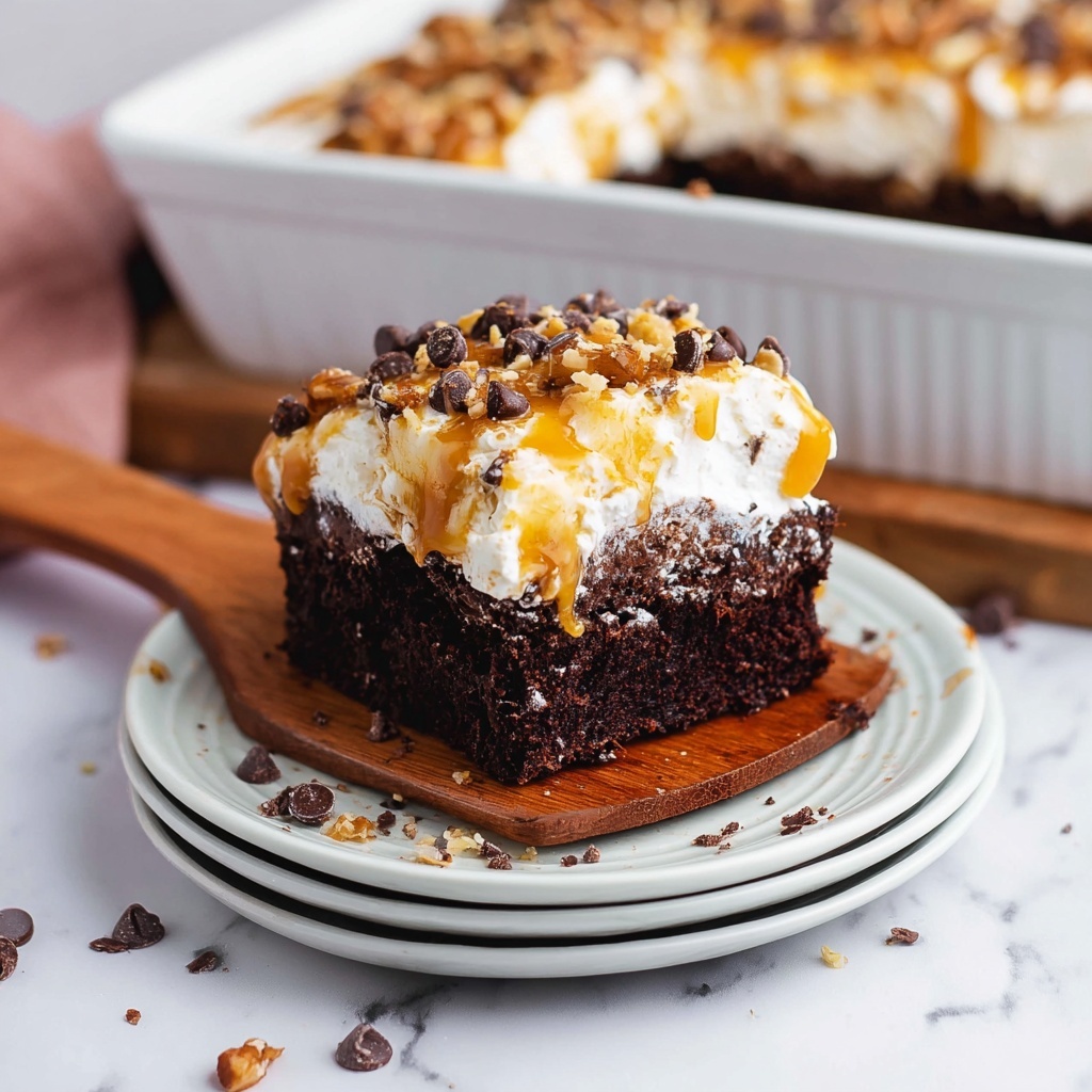 Chocolate Caramel Poke Cake Recipe - Recipe Image
