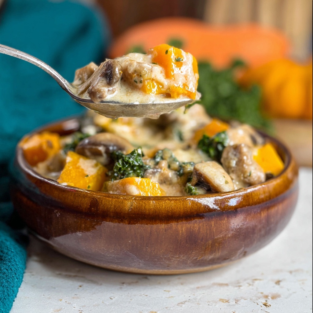 Autumn Butternut Squash and Sweet Potato Soup Recipe - Recipe Image