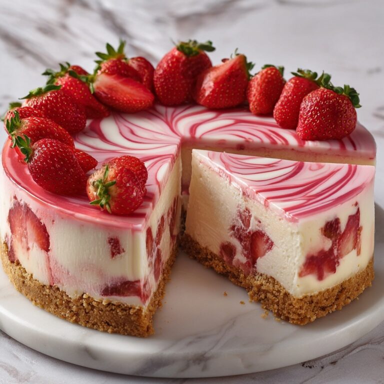 Soft Cotton Cheesecake with Strawberry Sauce Recipe
