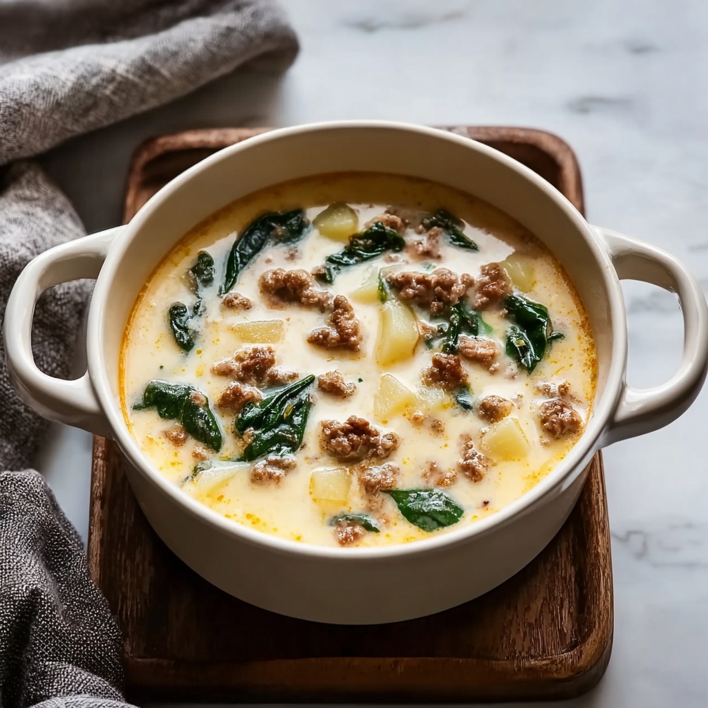 Creamy Parmesan Italian Sausage Soup for Cozy Nights Recipe - Recipe Image