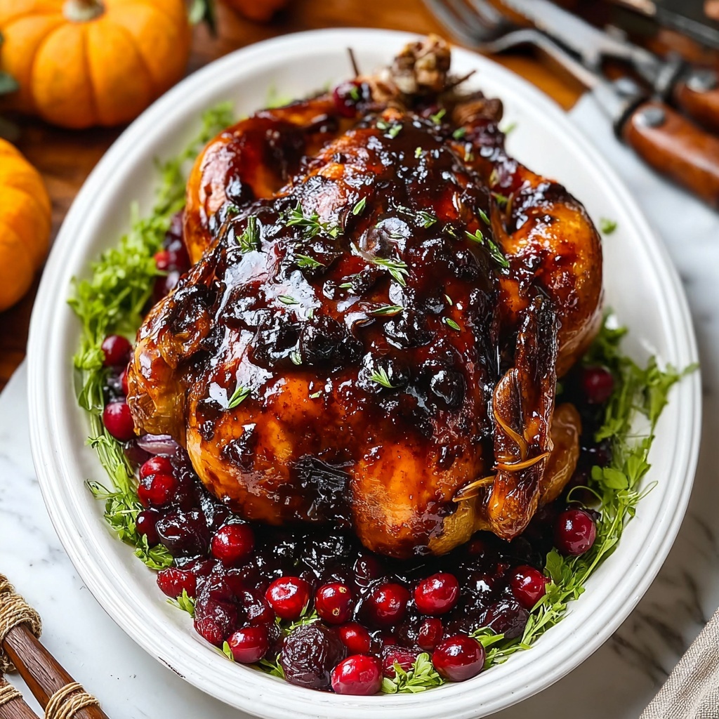 Irresistibly Tasty Cranberry Maple Roast Chicken Recipe - Recipe Image