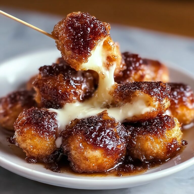 Crispy Bacon Mozzarella Poppers with Sweet Maple Glaze Recipe