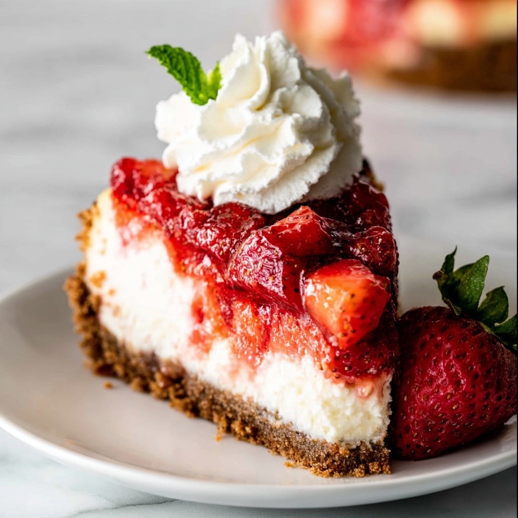 No Bake Strawberry Pie with Cream Cheese Filling Recipe - Recipe Image