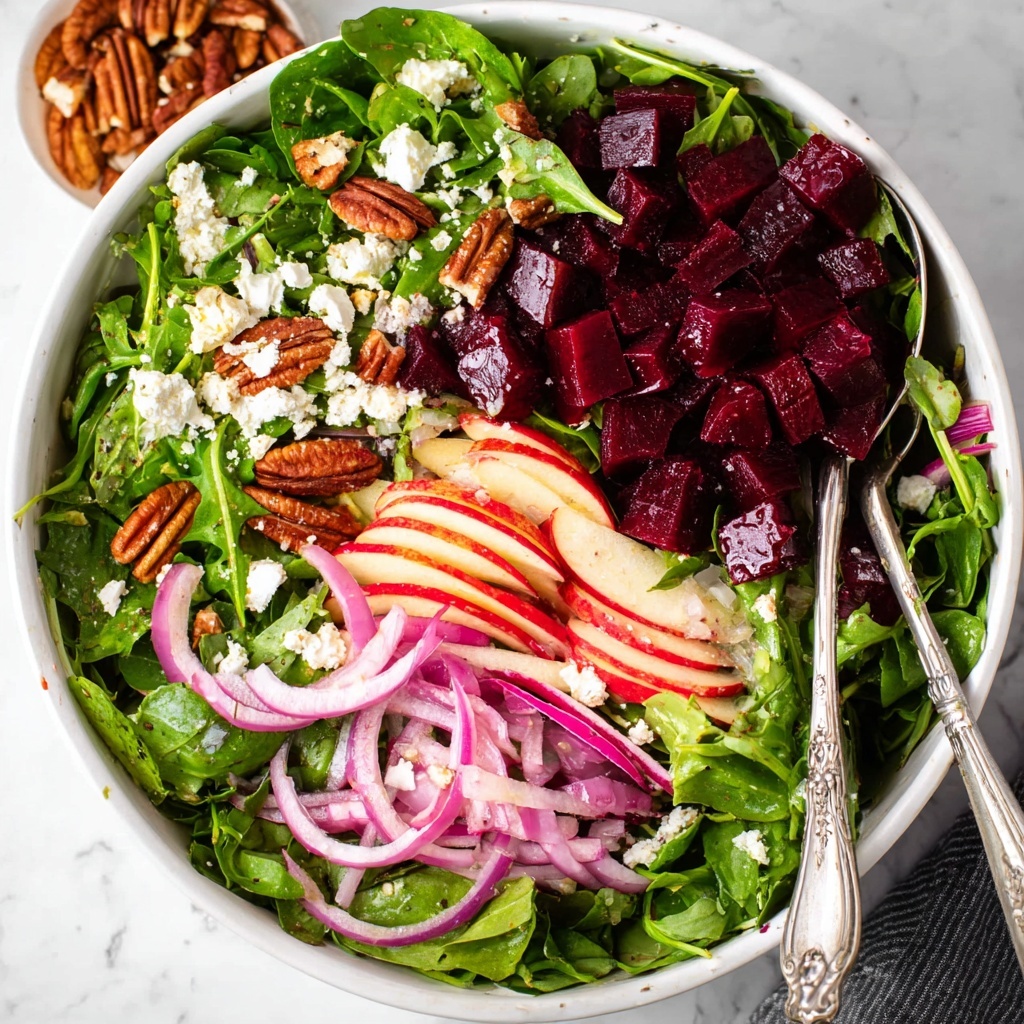 Roasted Beet Salad with Goat Cheese and Toasted Pecans Recipe - Recipe Image