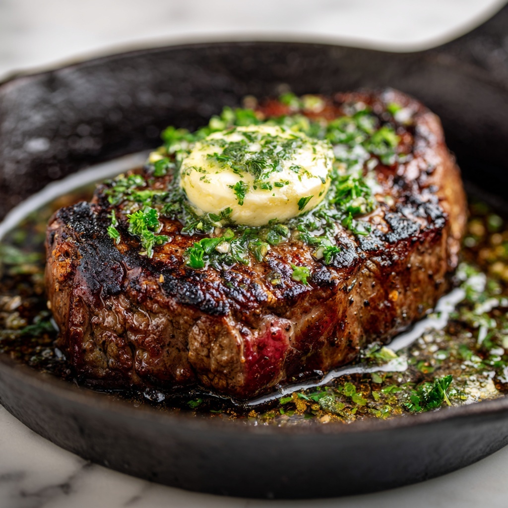 Oven-Baked Steak with Garlic Butter Recipe - Recipe Image