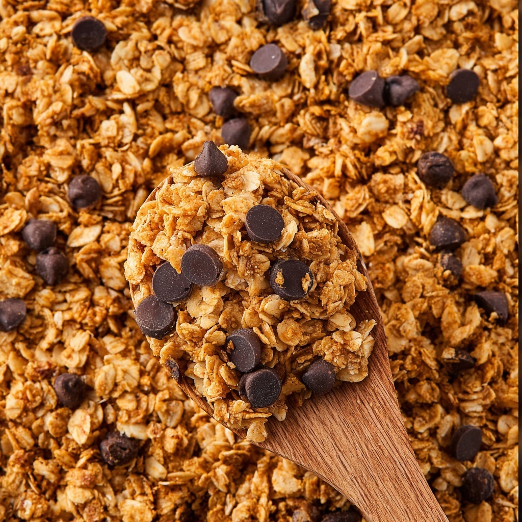 Peanut Butter Granola with Chocolate Chips Recipe - Recipe Image