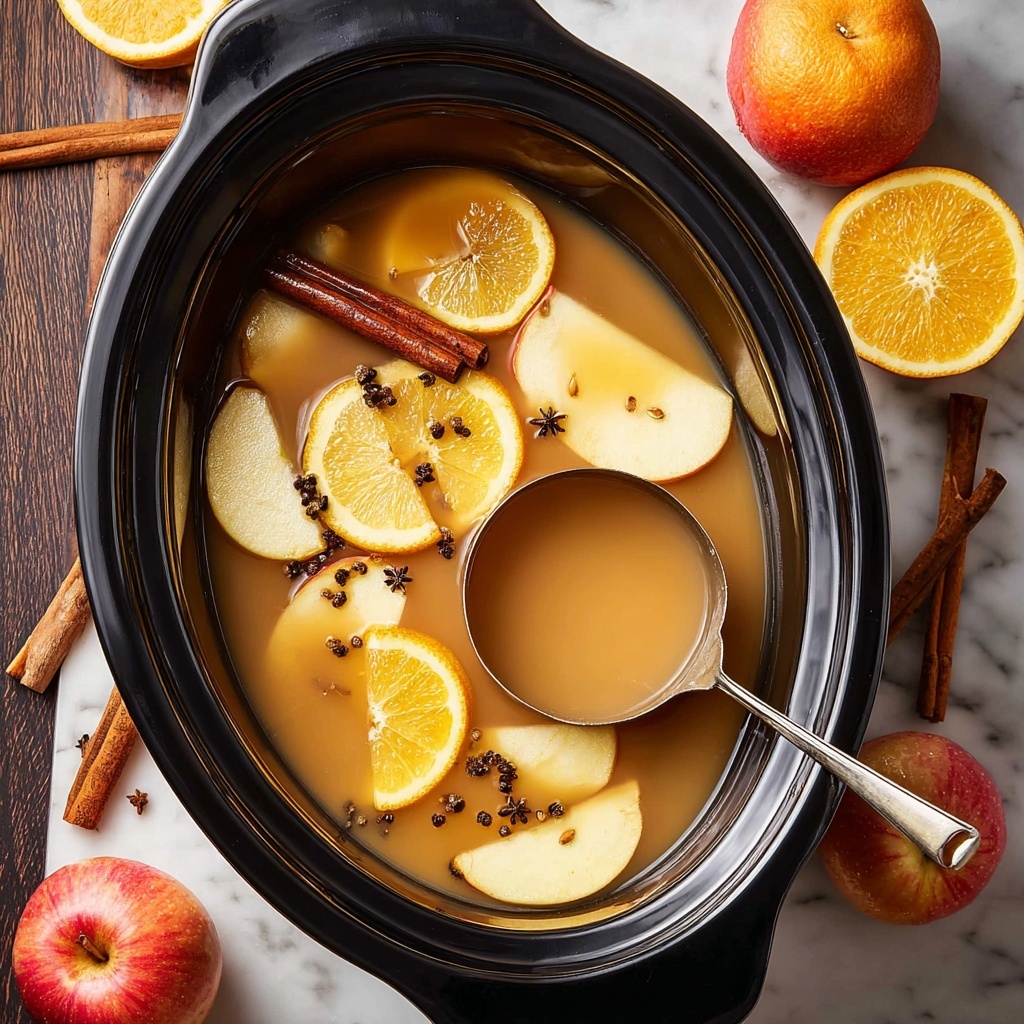 Slow Cooker Spiced Apple Cider Recipe - Recipe Image