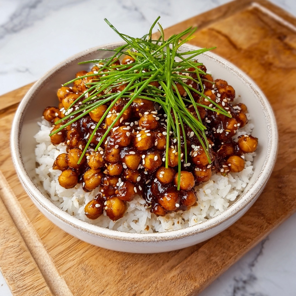 Vegan Sticky Sesame Chickpeas Recipe - Recipe Image