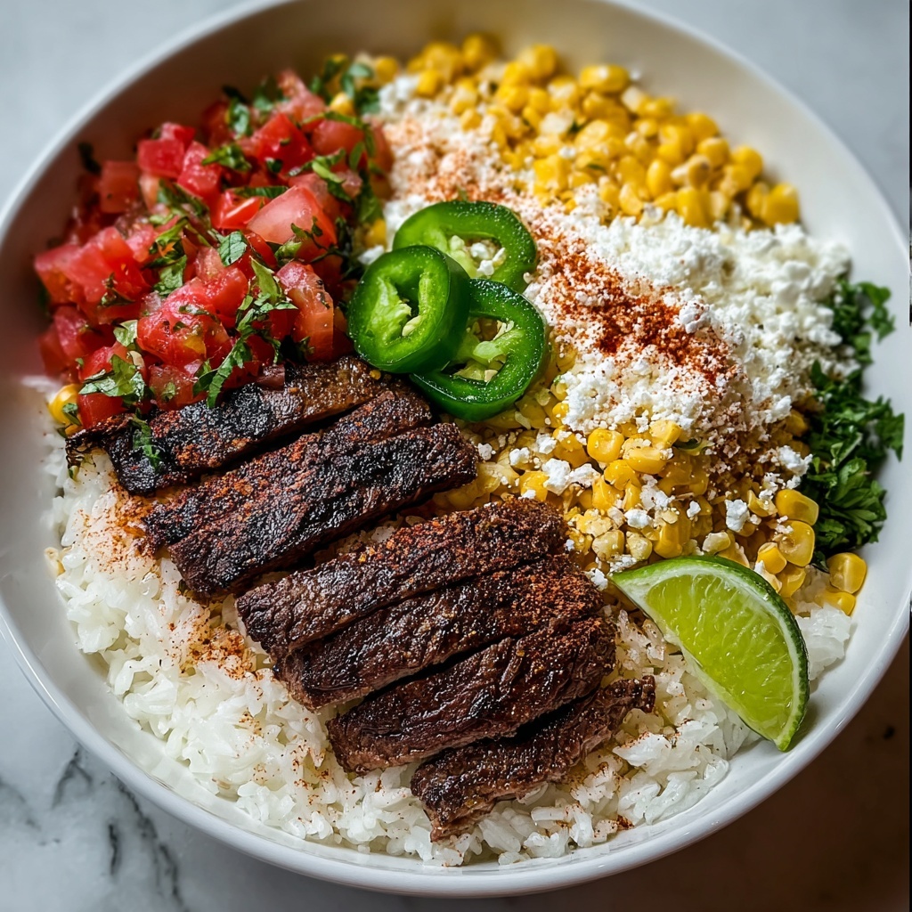 Steak & Queso White Rice Bowl Recipe - Recipe Image