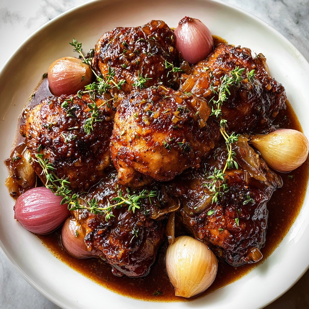 Balsamic Fig Chicken Thighs with Onions and Thyme Recipe - Recipe Image