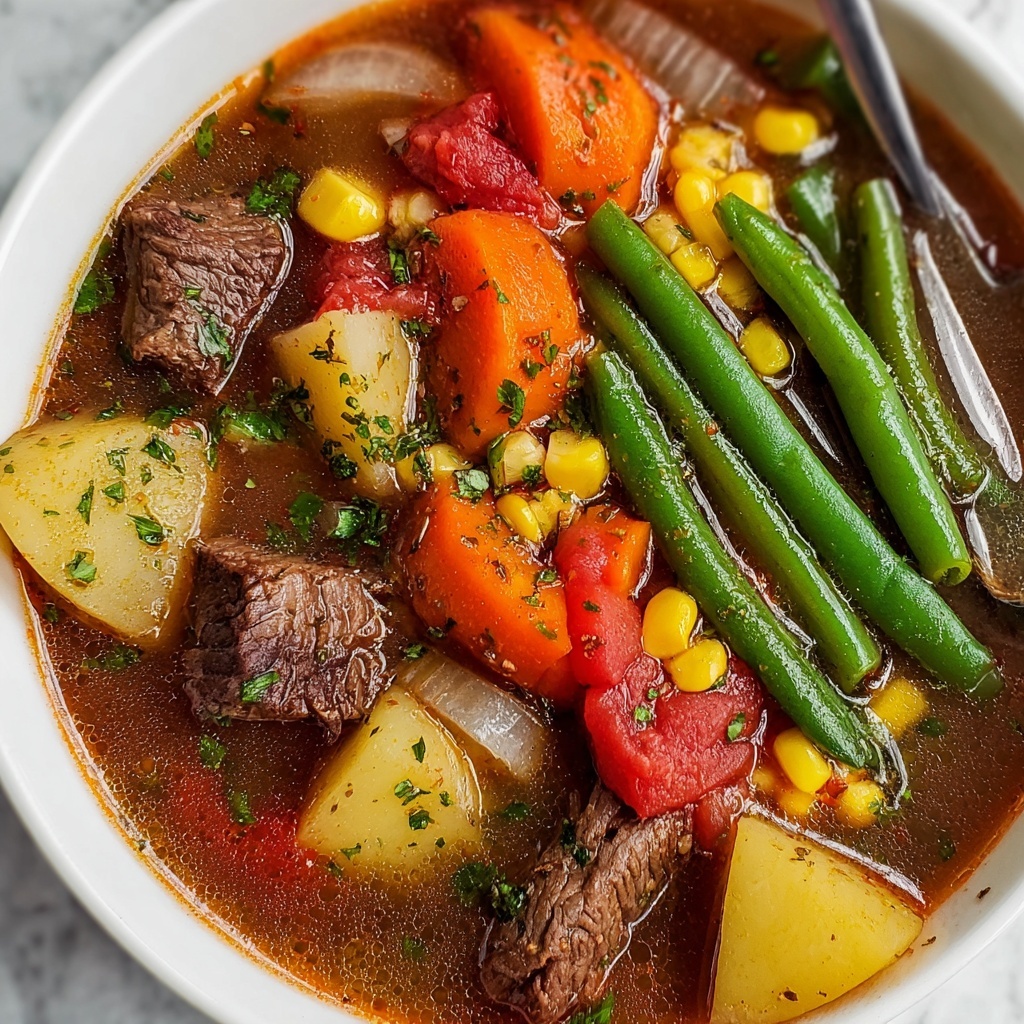 Old-Fashioned Vegetable Beef Soup Recipe - Recipe Image