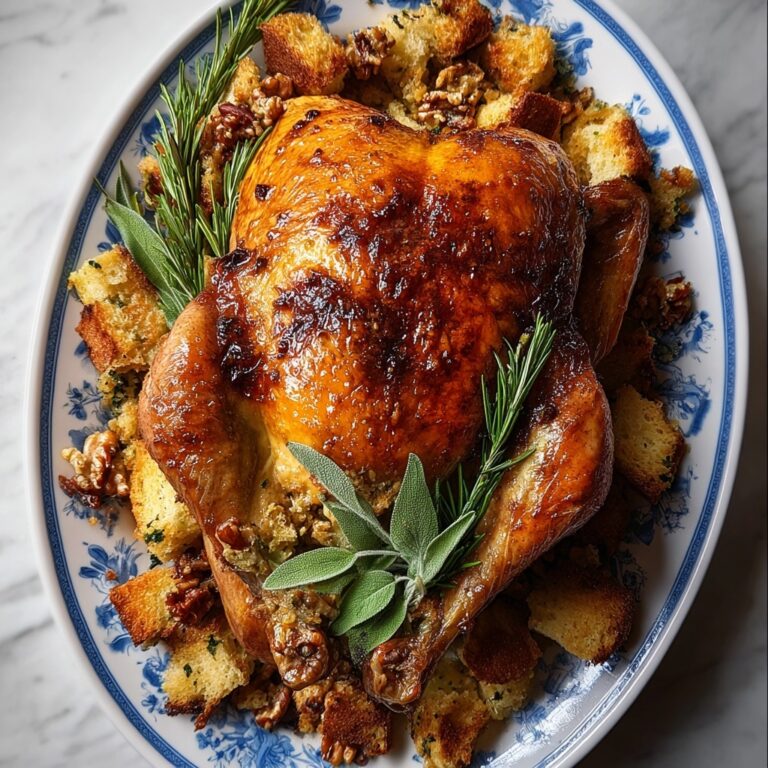 Juicy Herb-Roasted Thanksgiving Turkey with Savory Stuffing Recipe