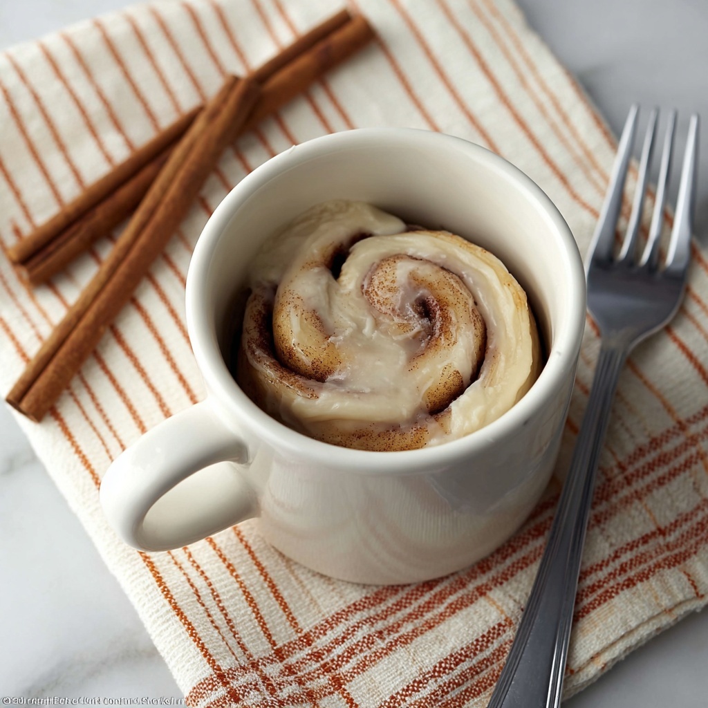 Microwave Cinnamon Roll in a Mug Recipe - Recipe Image
