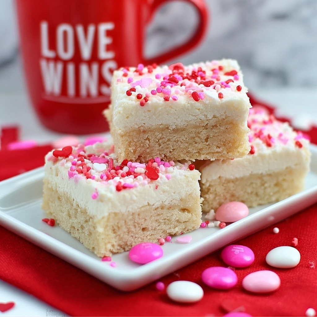 Valentine Snickerdoodle Cookie Bars Recipe - Recipe Image