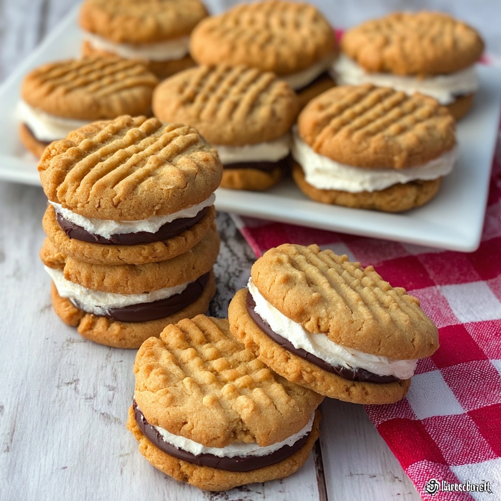 Peanut Butter S'mores Sandwich Cookies Recipe - Recipe Image