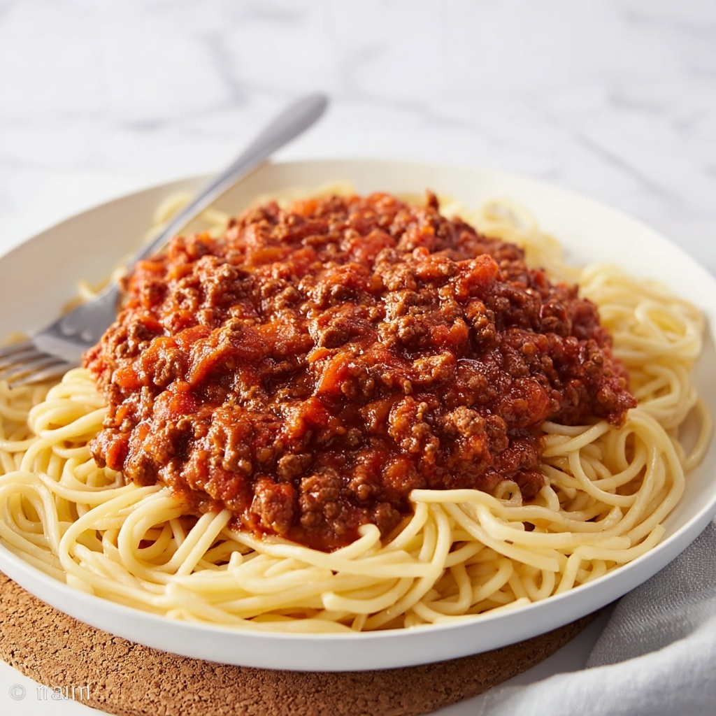 Homemade Spaghetti Meat Sauce Recipe - Recipe Image