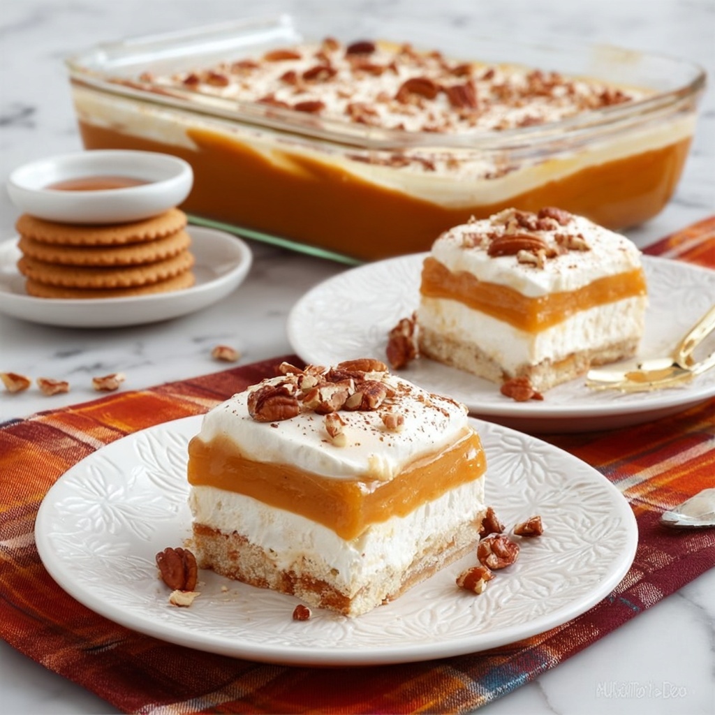 Easy Pumpkin Dessert Lasagna Recipe - Recipe Image