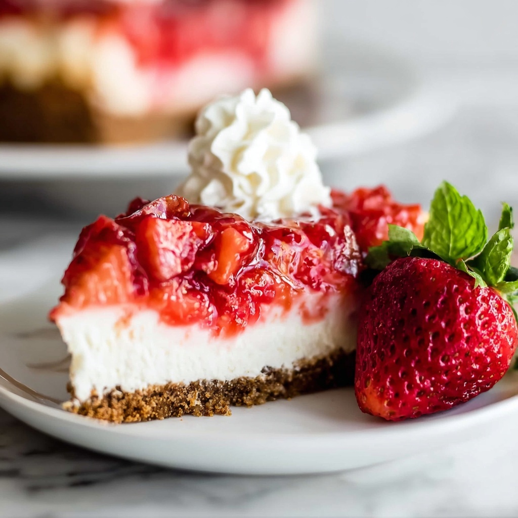 No Bake Strawberry Pie with Cream Cheese Filling Recipe - Recipe Image