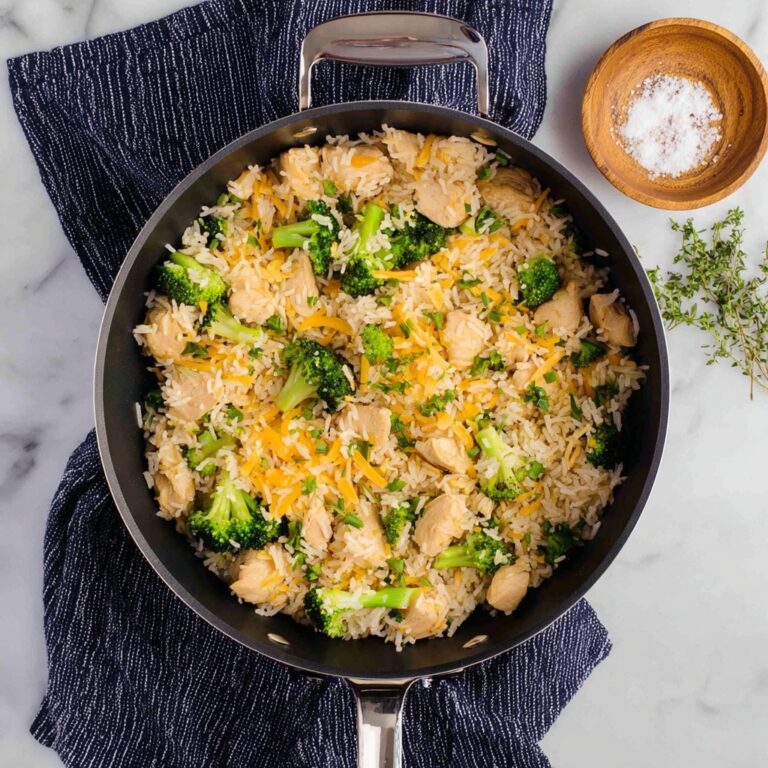 Chicken Broccoli Rice and Cheese Skillet Recipe
